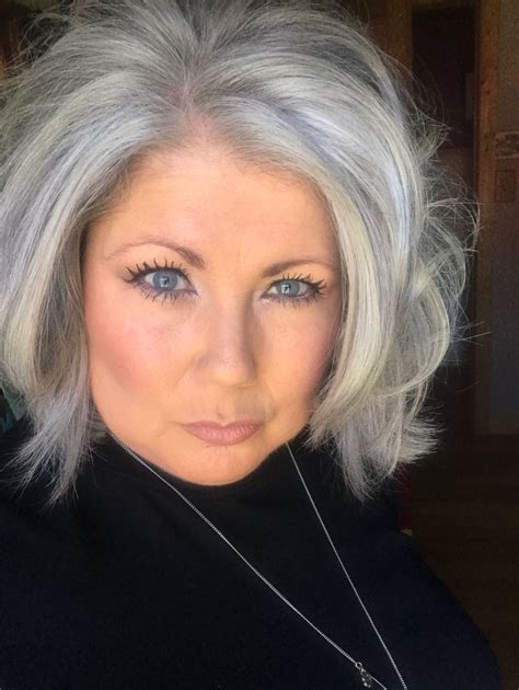 gray hair styles over 50